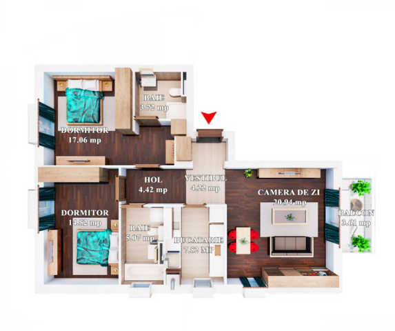 3 Camere Tip 1 Cosmopolis - 1/1