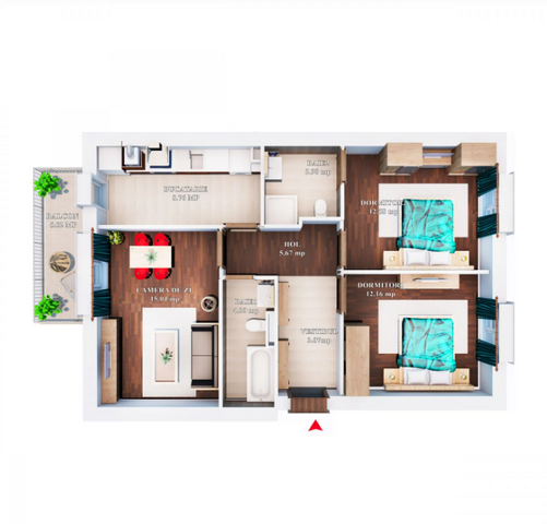 3 Camere Tip 2 Cosmopolis - 1/1
