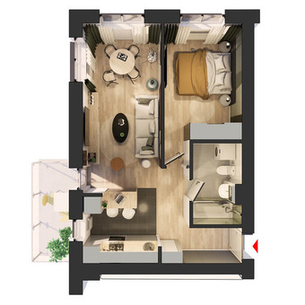 Apartament 2 camere tip 3D Pallady Hils - 5