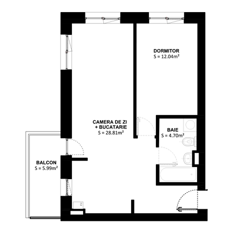 Apartament 2 camere tip 3D Pallady Hils - 6/8
