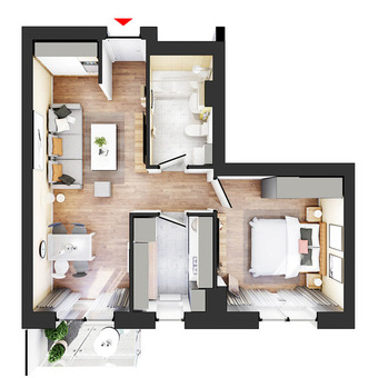 Apartament 2 camere tip 3E Pallady Hils - 4