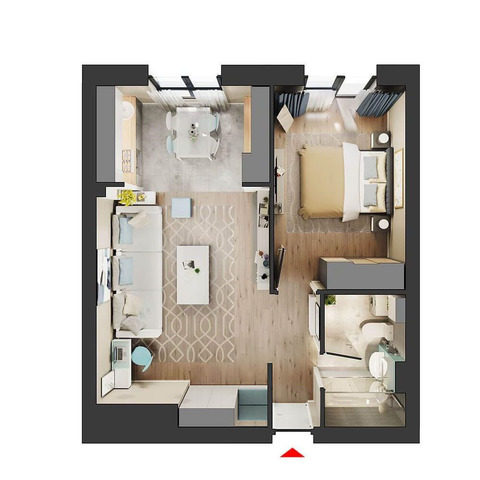Apartament 2 camere tip 2F Pallady Hils - 14/14