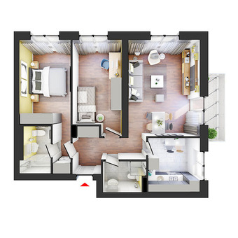 Apartament 3 camere tip 6D