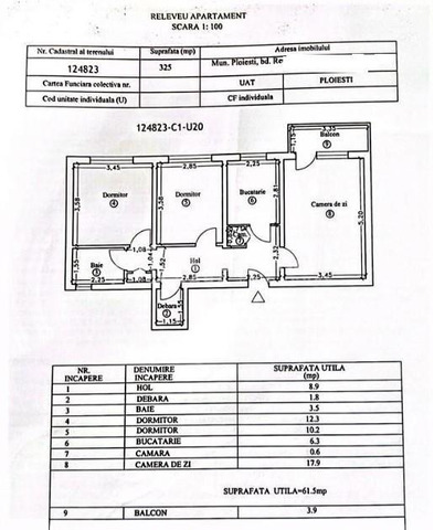 Apartament Republicii 3 camere   decomandat - 1/10