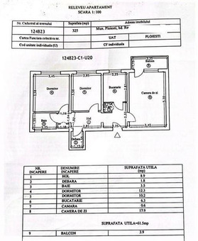Apartament Republicii 3 camere   decomandat