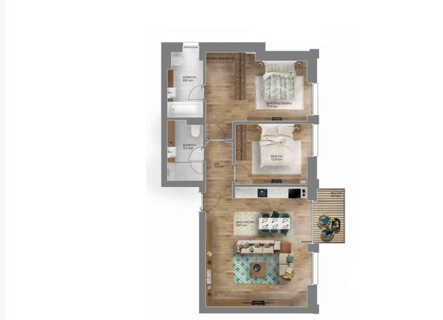 Apartament 3 Camere nZEB | Amber Forest | 101 MP | Tunari/Pipera - 4/4
